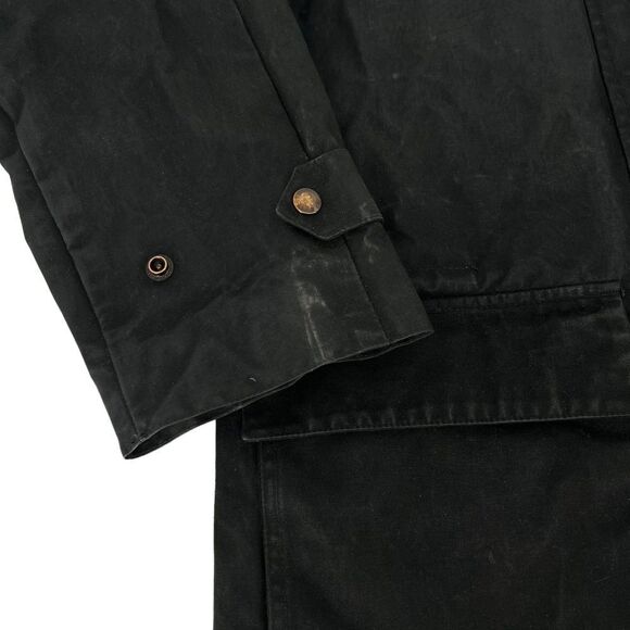 Outback Trading Men's Bush Trader Waterproof Western Oilskin Jacket Black Small - Picture 4 of 12